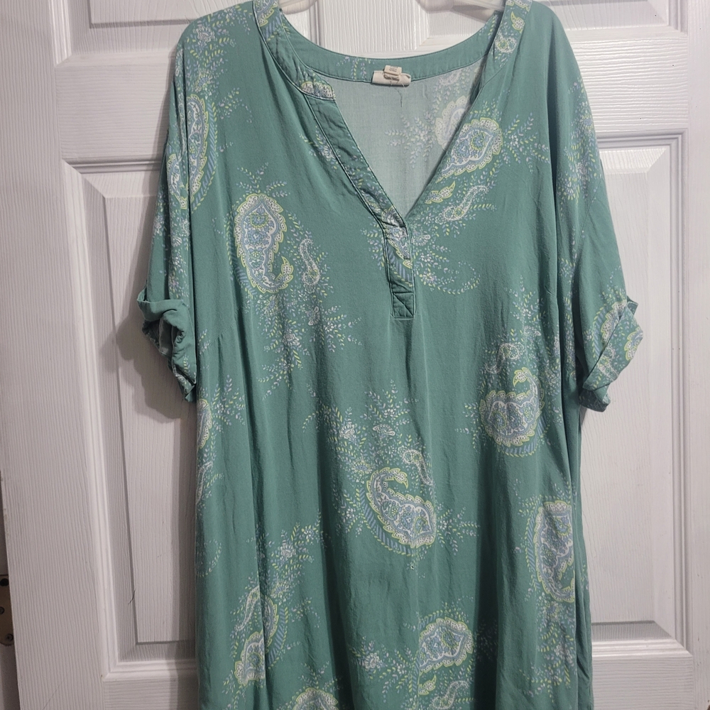 a.n.a Teal Paisley Women's Tunic